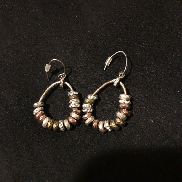 Fossil Charm Hoop Earrings - Picture 2 of 2